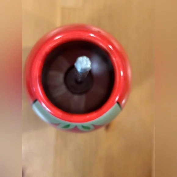 Red Ceramic Matryoshka Design Spice Grinder - Picture 3 of 5